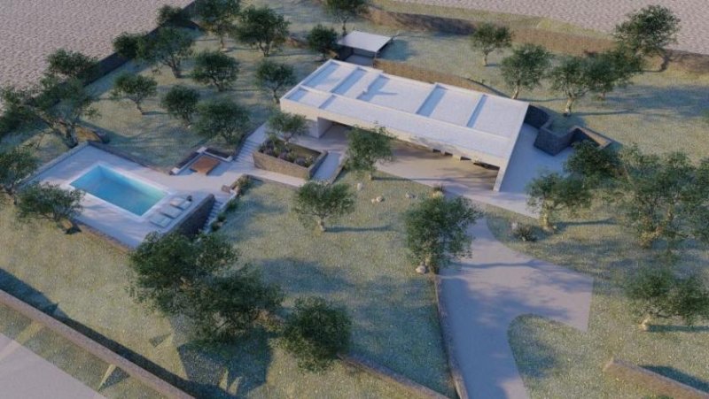 Kastellos bei Kournas Kreta, Kastellos bei Kournas: Elegante und moderne Villa im Bau zu verkaufen Haus kaufen